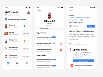 Universal Product Support App UX Driven UI