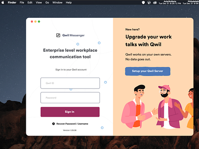 Team Communication app for MacOS redesign concept