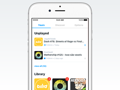 The Podcast Project (WIP) app audio ios mobile player podcast ui wip