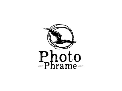 Logo design Photo Phrame artistic black design illustrator logo photography vector