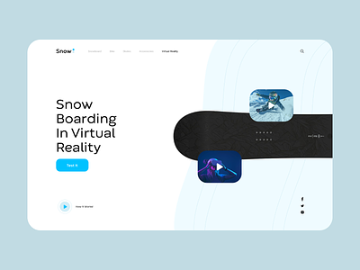 snowboarding virtual reality screen branding design interface ui uiux web design