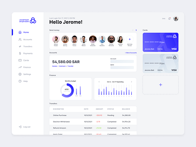 Alrajhi bank concept dashboard