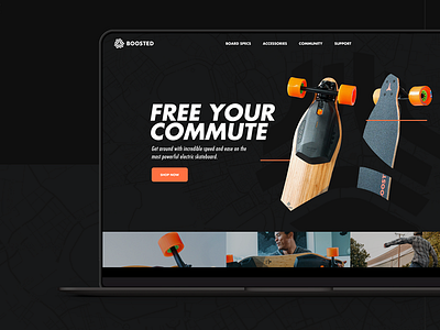 Boosted Board Concept boosted branding interaction design uiux web design
