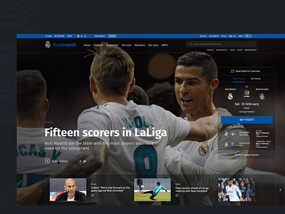 Real Madrid Website Concept