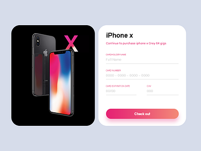 Daily Ui Challenge #01 iPhone X check out