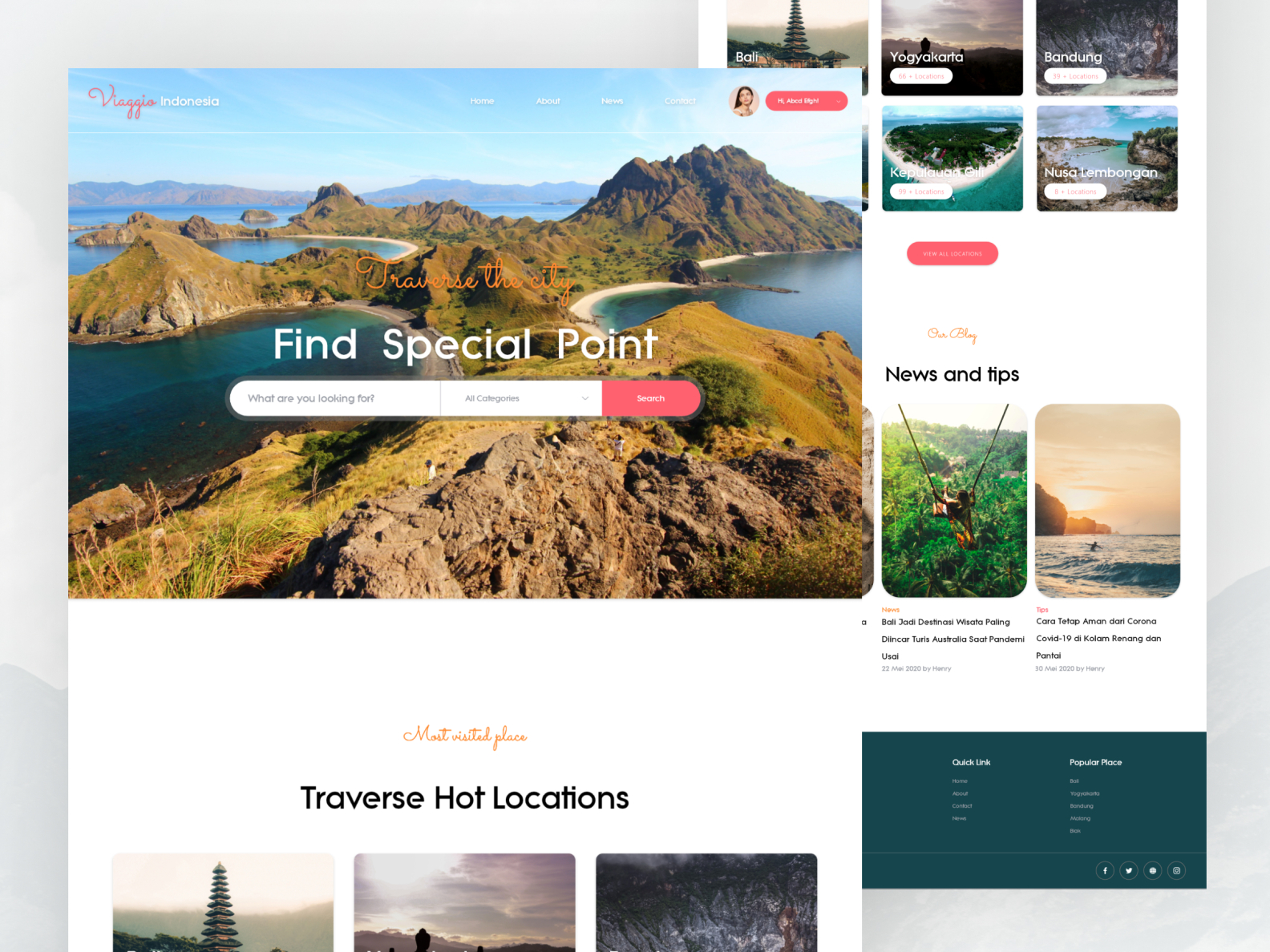 Indonesia - Travel Landing Page by Annas Aisya on Dribbble