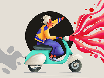 Living this life in style colorful design designer digital drawing illustration illustrator procreate ui