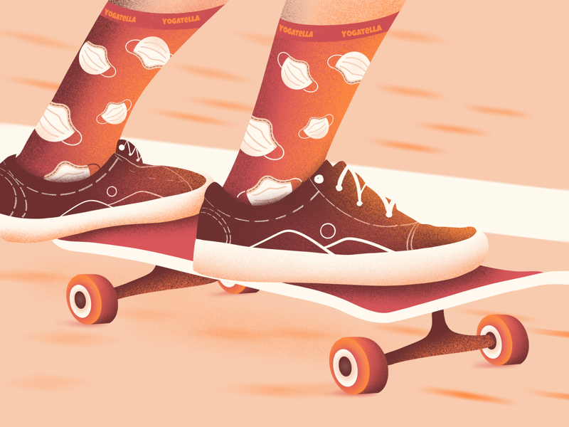 Socks for the quarantine shop shoes color palette fashion vans digital illustrator skateboarding skating illustration