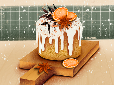 Winter magic art book cake design digital drawing editorial food illustrate illustration illustrator menu shop winter