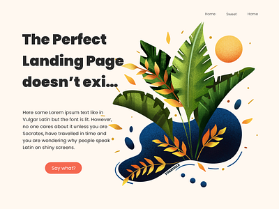 The Perfect Landing Page design drawing illustration illustrator landing page ui web design webpage website