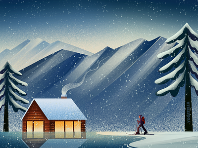 Is this Home? design drawing graphic design illustration illustrator poster ski sports winter