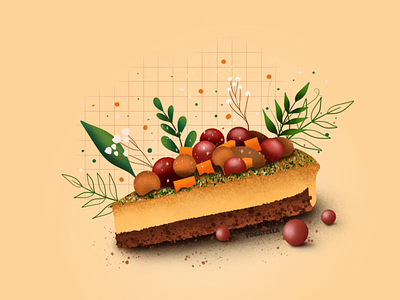 Orgasmocological cakey branding cake design digital drawing food illustration illustrator industry menu