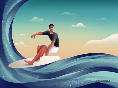 Surfer’s Dream design drawing graphic design illustration illustrator poster sea sports summer surf surfing