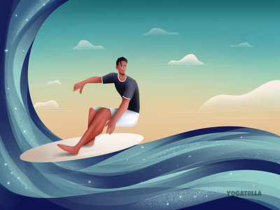 Surfer’s Dream design drawing graphic design illustration illustrator poster sea sports summer surf surfing