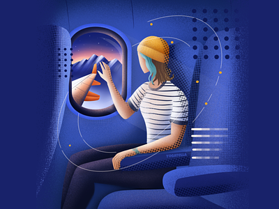 Digital Nomad digital drawing graphic design illustration illustrator planes travel traveller travelling
