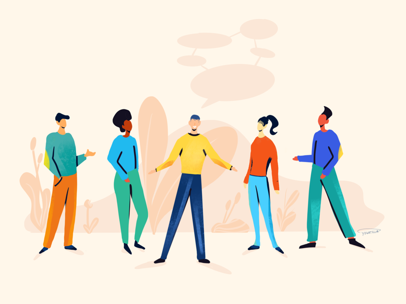 The extrovert procreate people extrovert communication designers design illustrator drawing illustration