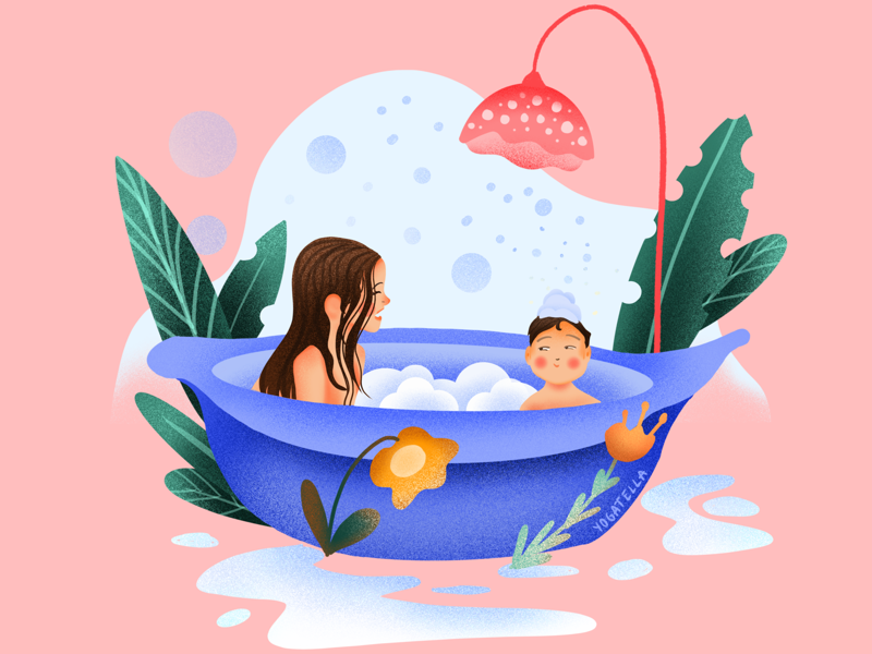 Siblings product. branding funny ux ui app cute kids drawing digital illustrations illustration children