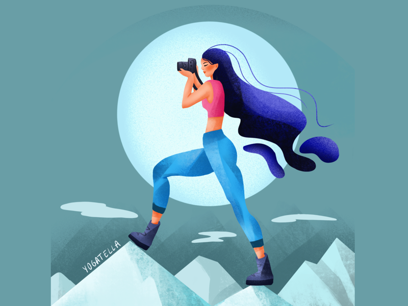 Photographer wildlife illustrator drawing outdoor mountains photography illustration photographer