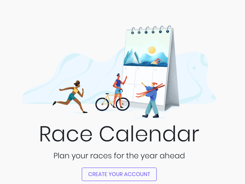 Find your NextRace with this Calendar App app calendar digital drawing media social marketing ux ui web design illustrator sports illustration