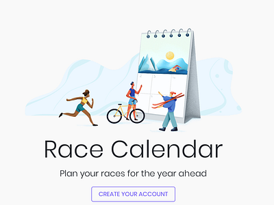 Find your NextRace with this Calendar App app calendar design digital drawing illustration illustrator marketing media social sports ui ux web