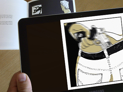 Diego and Dario augmented reality drawing graphic novel hand drawing illustrator photoshop story telling