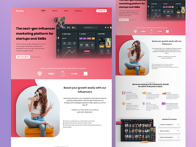 Redesign Favikon - The nextgen influencer marketing Landing Page branding design graphic design illustration landing page logo ui ui ux design ux