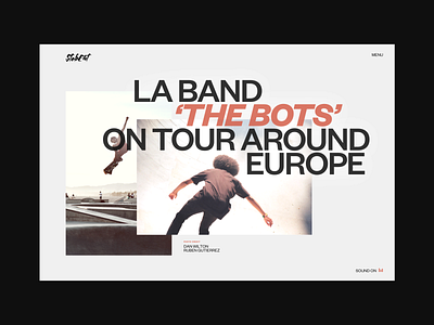 The Bots Band Tour branding clean concept design exploration layout minimal skateboard typography ui web website website design whitespace
