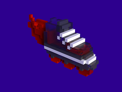 Voxel roller skates 3d roller skate sticker voxel