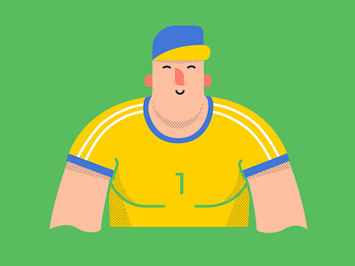 Sportman athlete character illustration sport vector