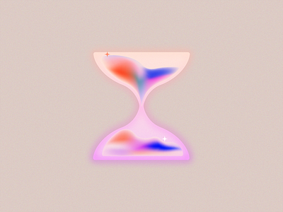 Time ⏳ clock color gradient hourglass illustration minimal sand surreal texture time