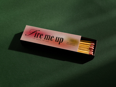 Fire me up — matchbox 🔥 branding design fire gradient illustration matchbox matches mockups packaging retro texture