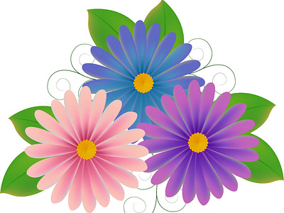 illustration of a flower White Background