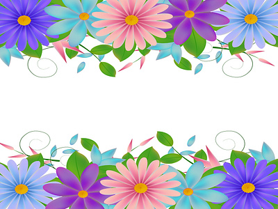 Flowers Frame spring Background