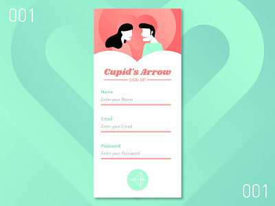 Daily UI #001 - Sign Up arrow cupid dailuy ui signup ui ux