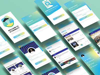 UI Connect - Alumni App alma mater alumni alumni app app graduates iphone screens ui university ux