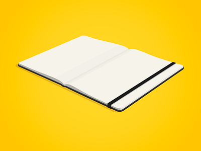 Open Sketchbook book illustration moleskin open pages sketchbook vector