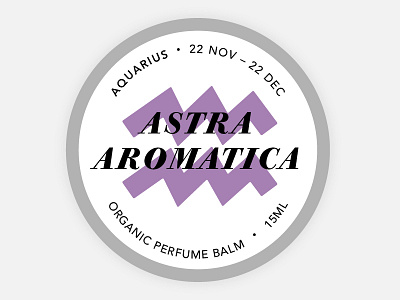 Perfume Tin Label - Aquarius