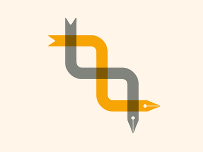 Pen Snakes arrow helix logo nib pen snake