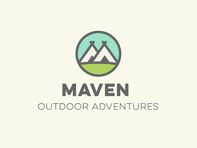 Outdoor Adventure Logo adventure camping daily logo challenge outdoors teepee tent tipi