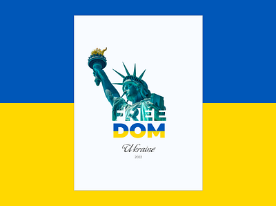 FREEDOM design designer freedom glory graphic design poster statue ukraine