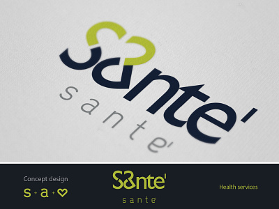 Sante' Logo branding design flat logo type typography vector