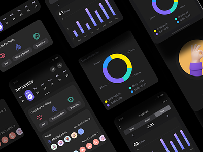 An app to record your sex life app darkmode design ui