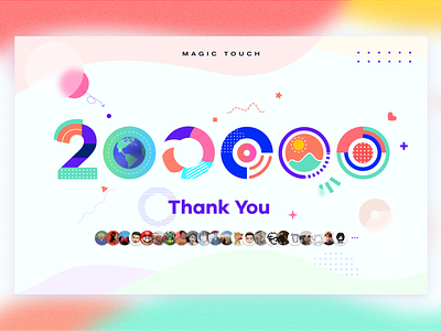 200,000 Users design illustration