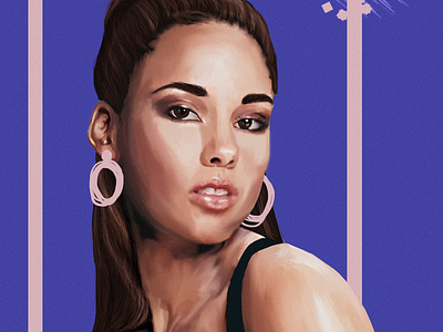 Alicia Keys Digital Portrait