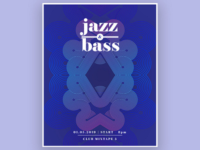 Jazz and Bass event poster album cover design art branding event event artwork poster design