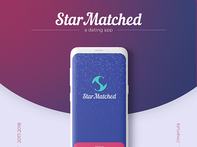 StarMatched - a dating app astrology dating app logo match product design stars ui ux