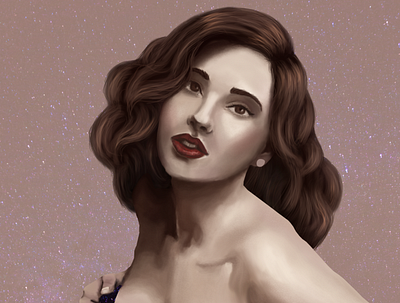 Cosmic girl digital art girl painting