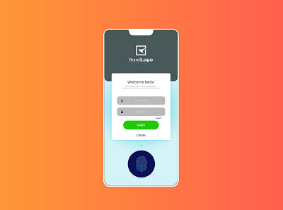 Simple Login screens ! app branding graphic design illustration typography ux vector