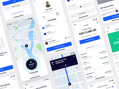 NTL Parcel - Rider App android app clean design ios simplicity ui user experience user interaction ux