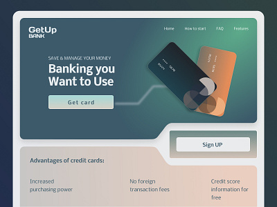 bank page web design